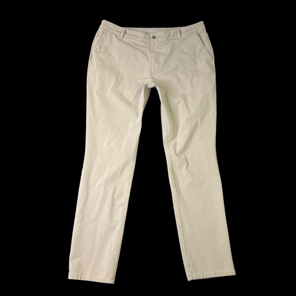 True Classic Mens Khaki Chino Stretch Pants Size 38 Tan Trousers